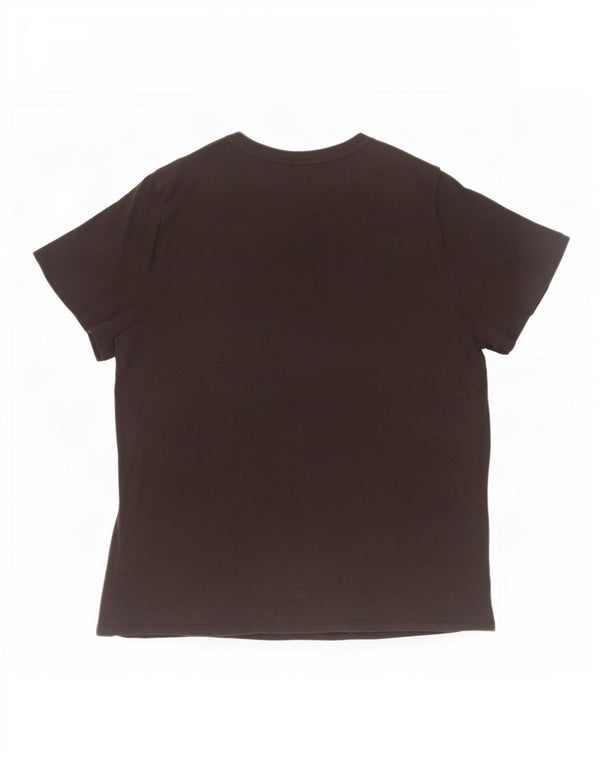 Puma Damen Grafik T-Shirt Top UK 18 XL Schwarz Baumwolle