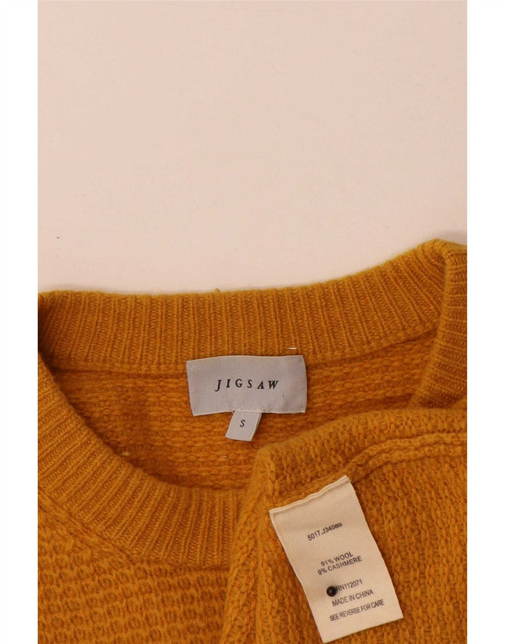 Jigsaw Herren-Pullover mit Rundhalsausschnitt, kleine orangefarbene Wolle