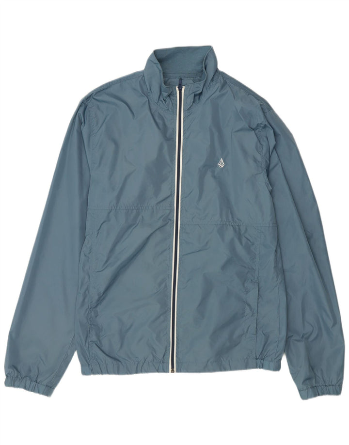 Volcom Herren Regenjacke UK 38 Mittelblaues Nylon