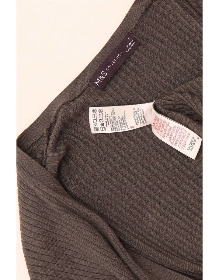 Marks & Spencer Damen-Cardigan mit entspannter Passform, Gr. 14, Grau