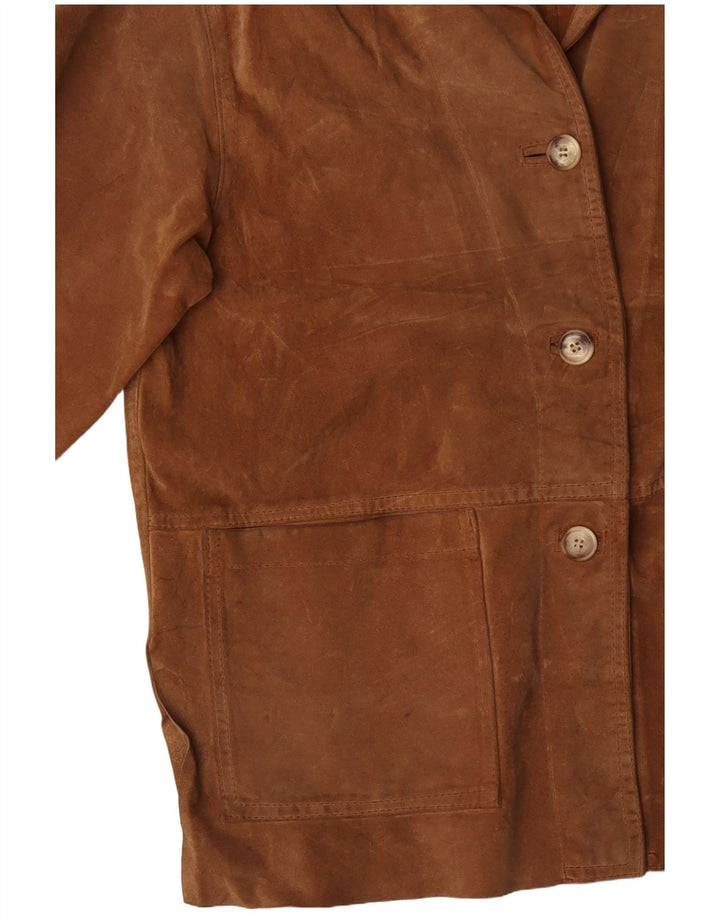 VINTAGE Damen Wildlederjacke UK 14 Large Braun
