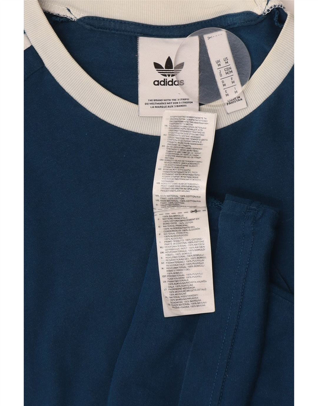 Adidas Herren T-Shirt Top mittelblaue Baumwolle