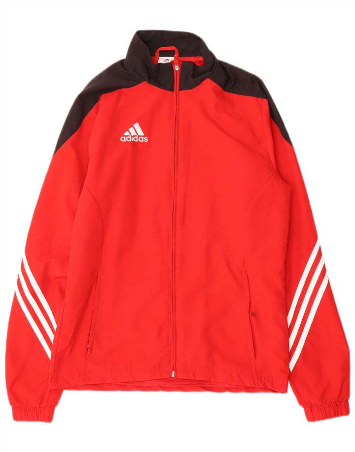 Adidas Herren-Trainingsanzug-Top-Jacke, kleines rotes Farbblock-Polyester