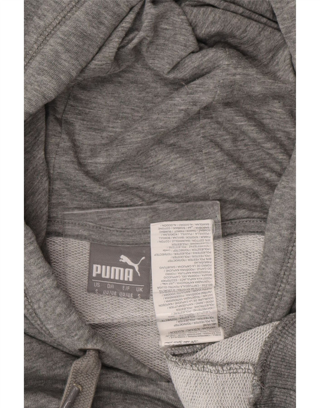 PUMA Herren-Kapuzenpullover mit Grafik, klein, grau geflecktes Polyester