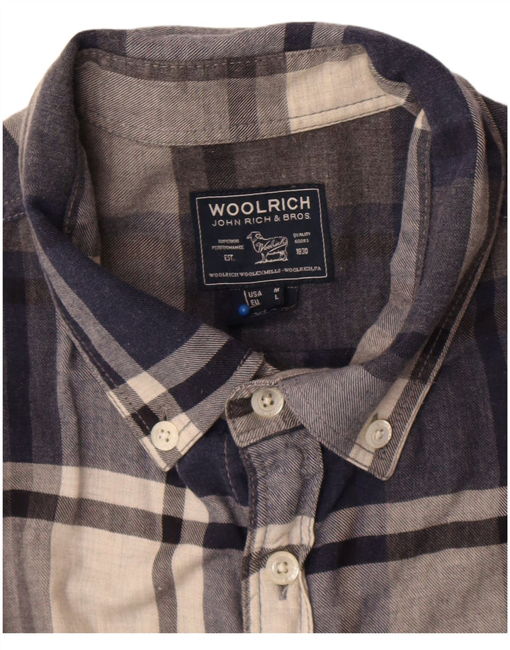 Woolrich Herren-Flanellhemd, mittelgroß, marineblau, kariert