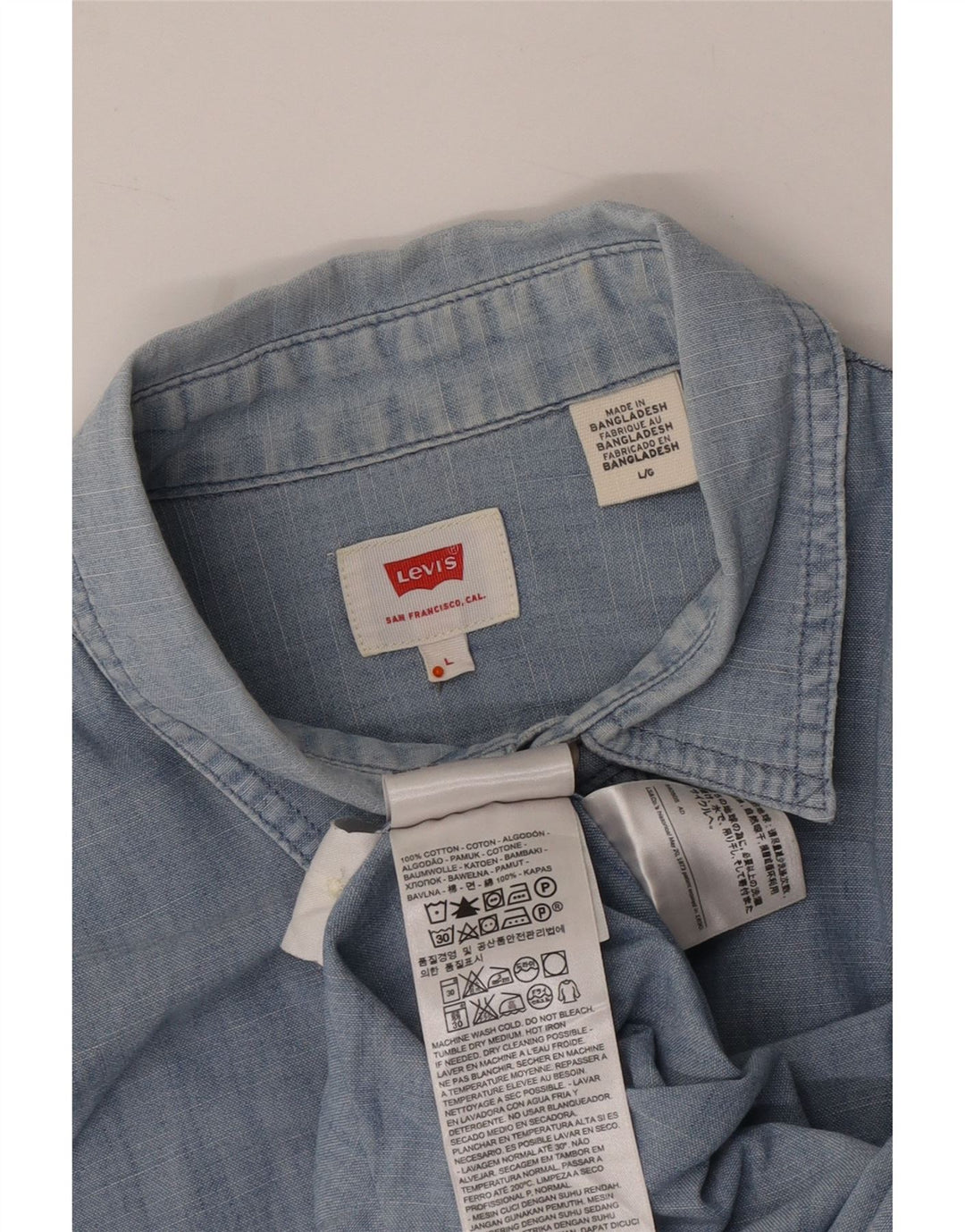 LEVI'S Herren-Jeanshemd, große blaue Baumwolle