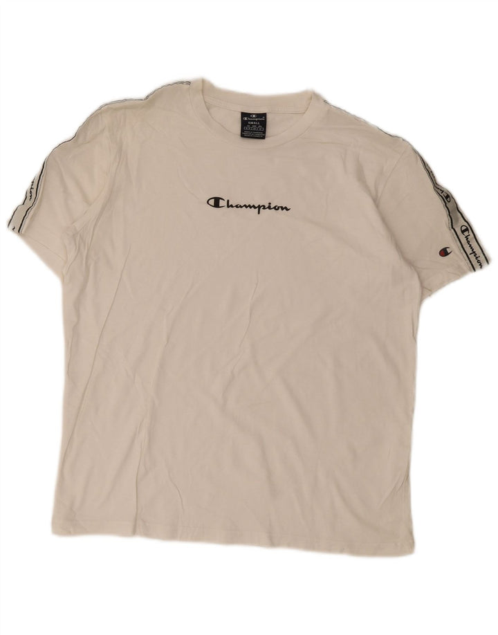 Champion Herren-T-Shirt mit Grafik, Größe S, Weiß, Farbblock
