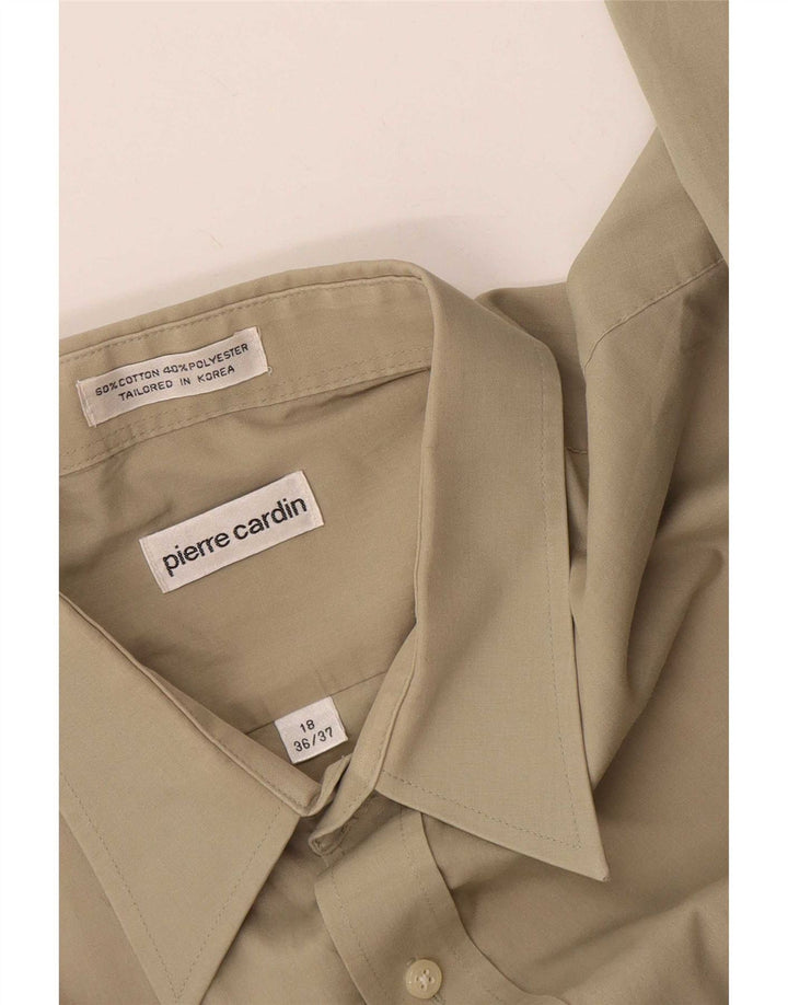 Pierre Cardin Herrenhemd Größe 18 2XL Beige Baumwolle