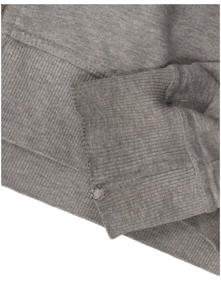 Crew Clothing Herren-Kapuzenpullover mit Reißverschluss, groß, graue Baumwolle