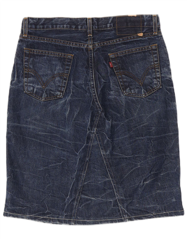 LEVI'S Damen-Jeansrock W31, mittelmarineblaue Baumwolle