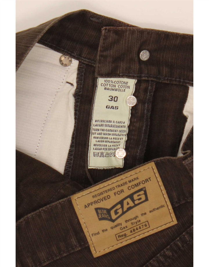 Gas Herren Straight Jeans W30 L32 Braune Baumwolle