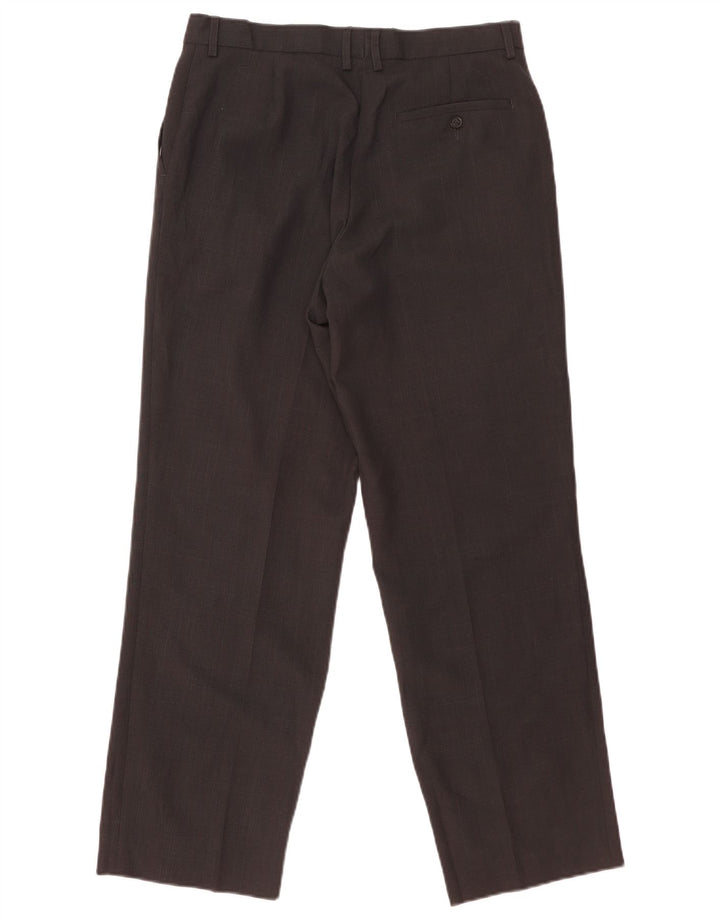 Marks & Spencer Herren-Anzughose mit gerader Passform, W34, L31, Schwarz