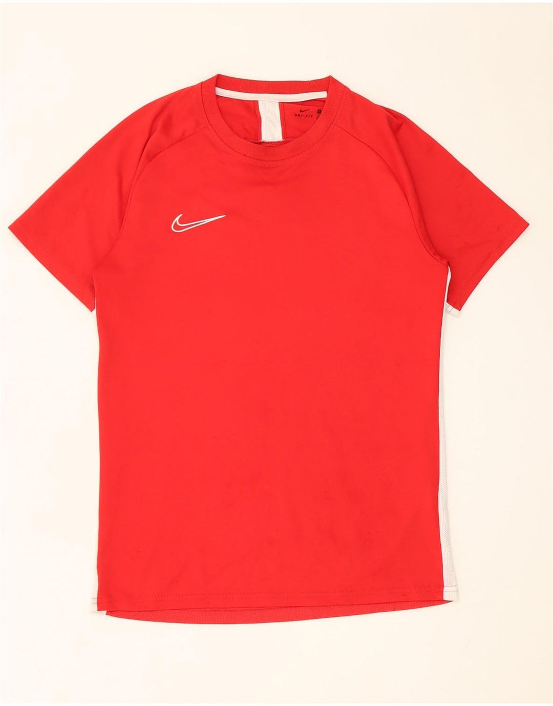 Nike Herren Dri Fit T-Shirt Top Mittelrotes Polyester