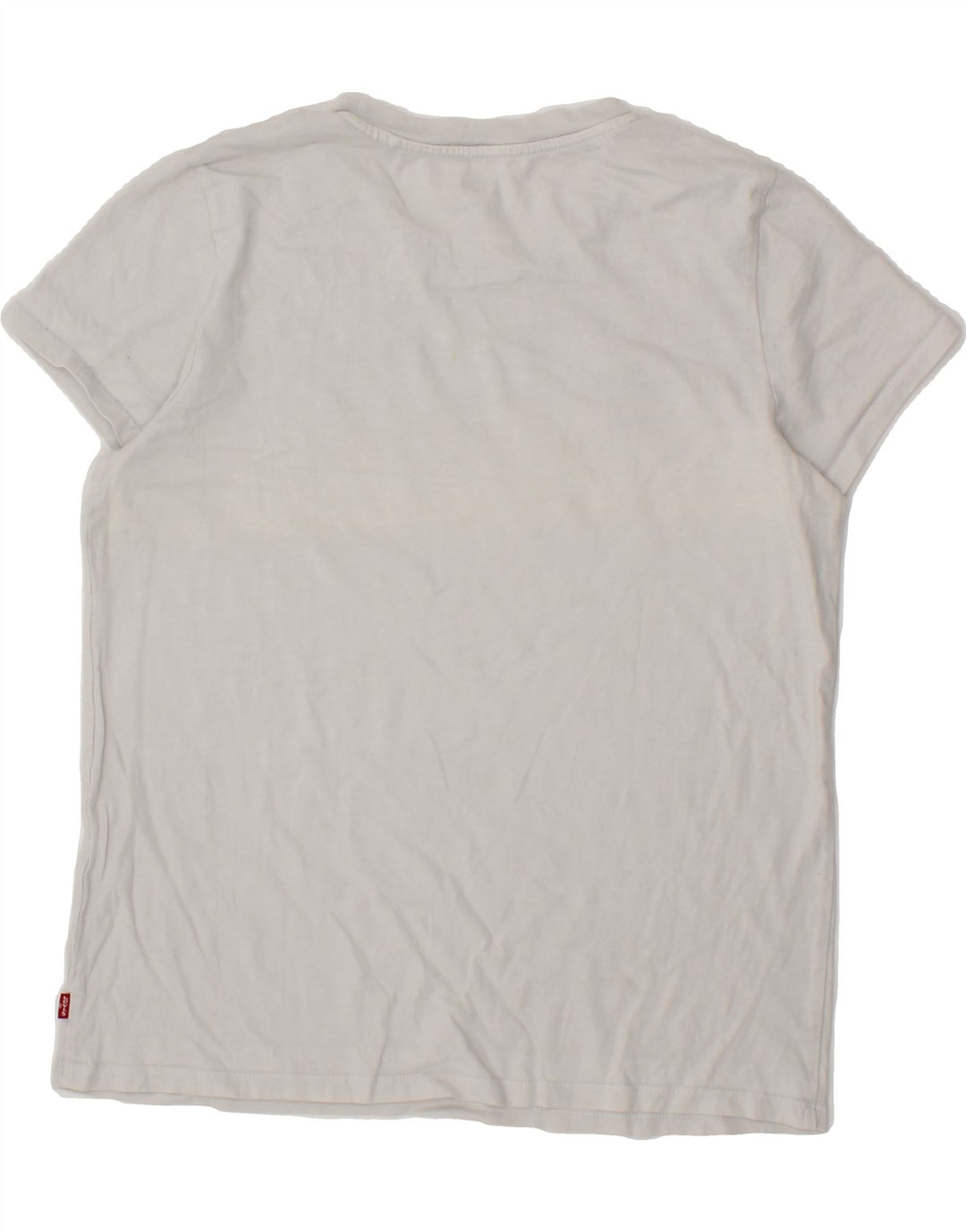 LEVI'S Womens Graphic T-Shirt Top UK 12 Medium White Cotton Vintage Levi's and Second-Hand Levi's from Messina Hembry 