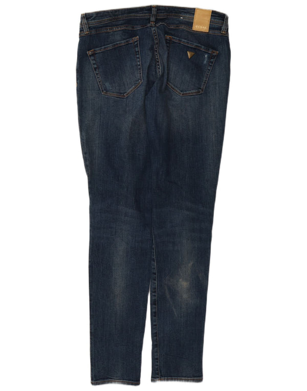 Guess Damen Starlet Distressed Low Skinny Jeans W30 L32 Blaue Baumwolle