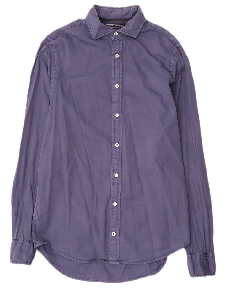 Tommy Hilfiger Herren-Slim-Fit-Hemd, klein, Blau