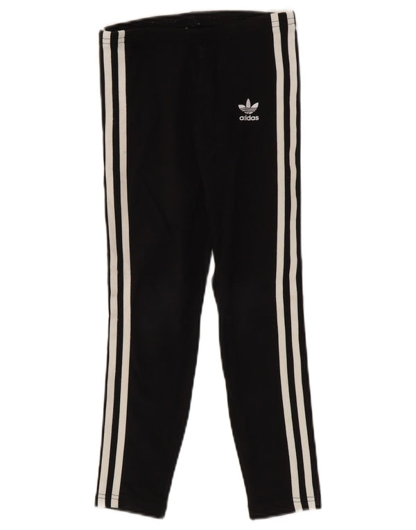 Adidas Mädchen-Leggings, 7–8 Jahre, schwarze Baumwolle
