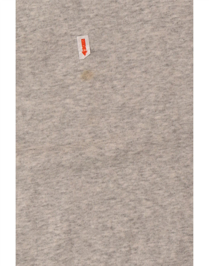 NIKE Womens Graphic Sweatshirt Jumper UK 14 Medium Grey Cotton