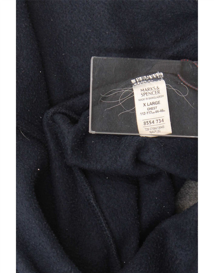 Marks & Spencer Herren Fleecejacke UK 42 XL Marineblau Polyester