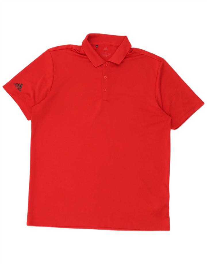 Adidas Herren Poloshirt Großes rotes Polyester