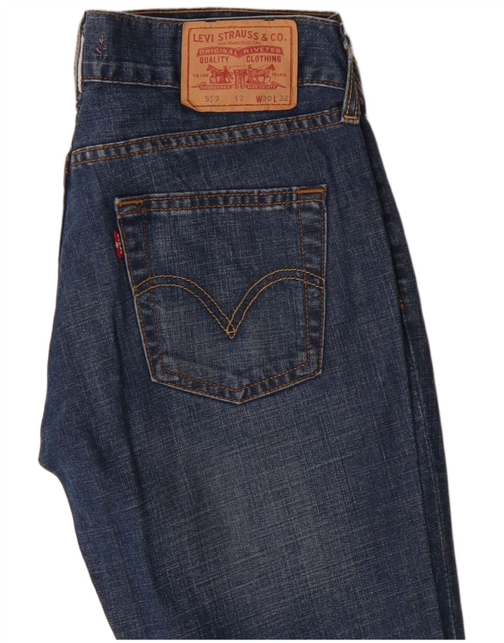 Levi's Damen 559 Bootcut Jeans W30 L32 Blaue Baumwolle