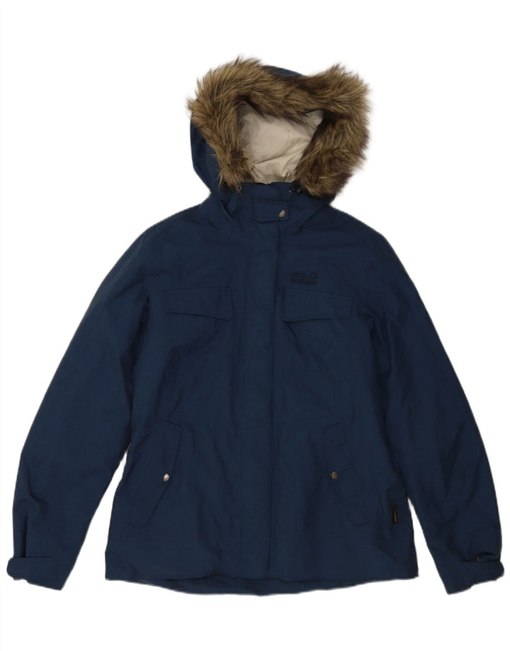 Jack Wills Damen-Windbreakerjacke mit Kapuze, Gr. 12/14, mittleres Marineblau