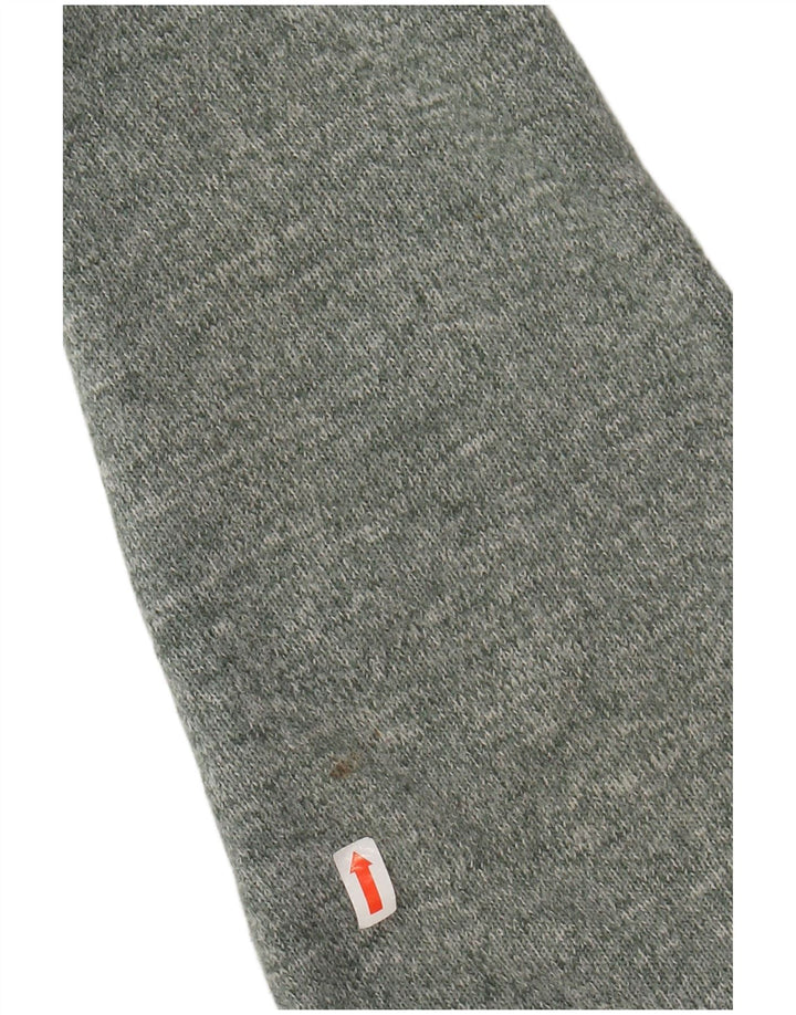 JOULES Herren-Sweatshirt mit Reißverschluss am Hals, großes, grün meliertes Polyester