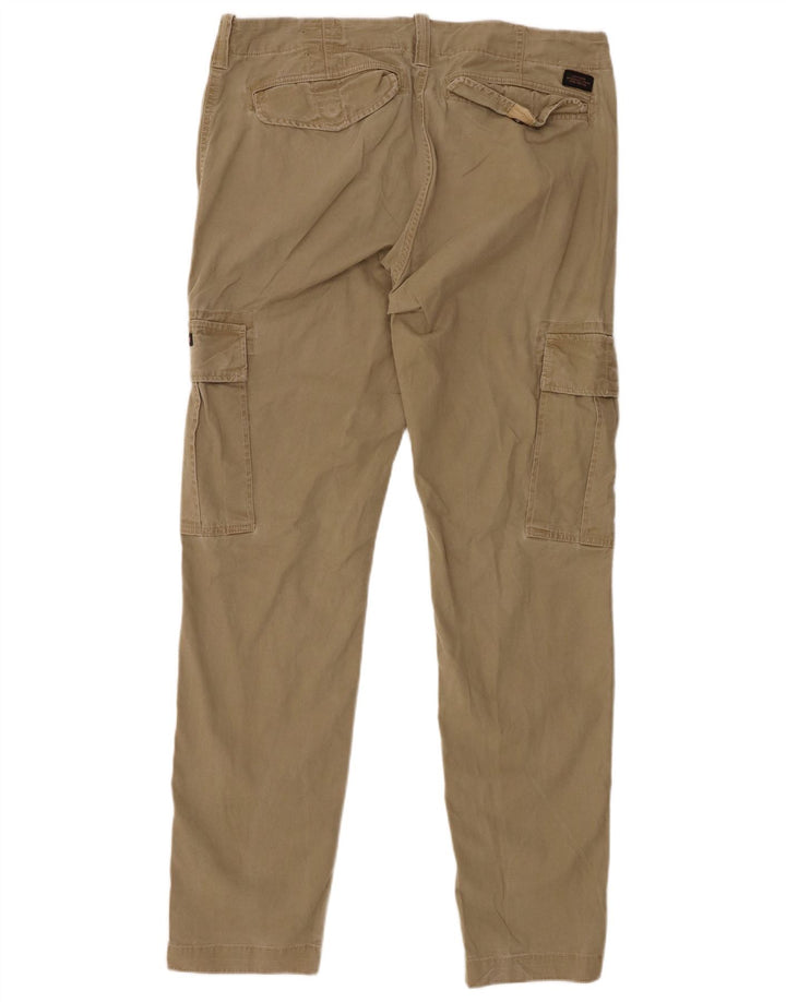 Superdry Herren Slim Cargohose W34 L34 Khaki Baumwolle