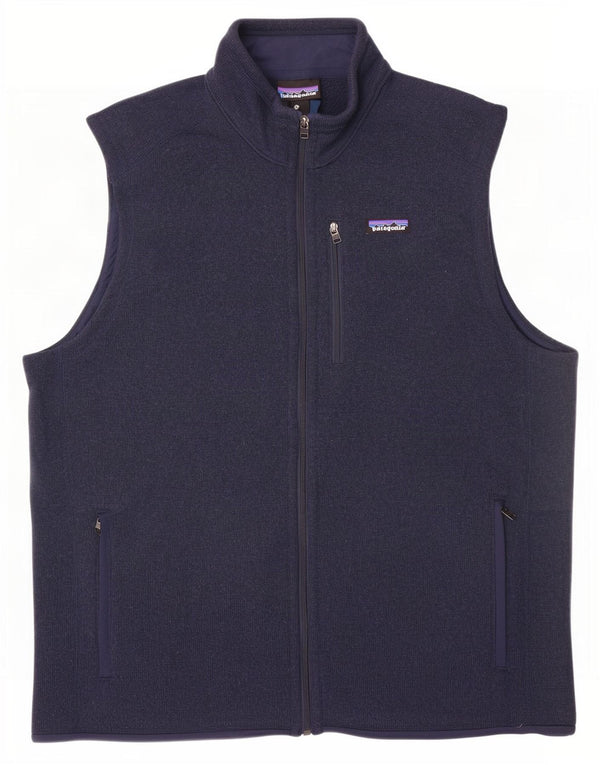 Patagonia Herren ärmellose Trainingsoberjacke 2XL Marineblau