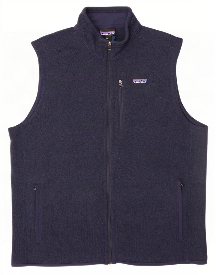 Patagonia Herren ärmellose Trainingsoberjacke 2XL Marineblau