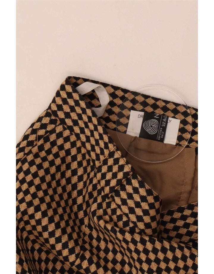 Michael H Damen Bleistiftrock UK 12 Medium W26 Beige Argyle/Diamond Wool