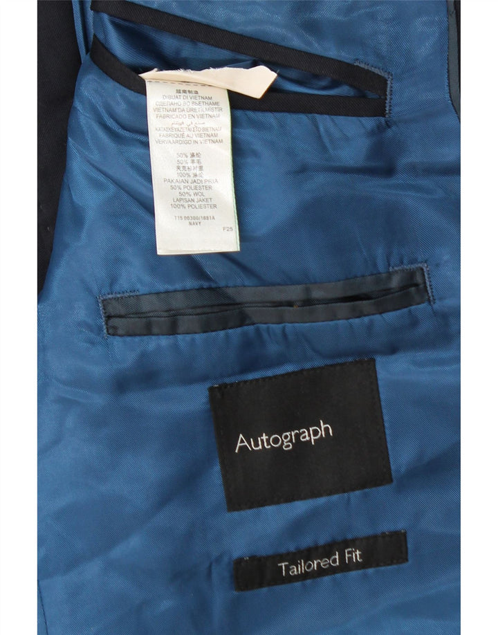 Marks & Spencer Herren-Blazer mit maßgeschneiderter Passform, Gr. 38, mittleres Marineblau