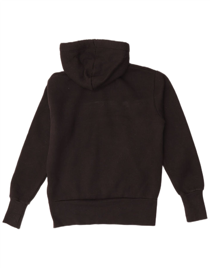 Bench Womens Graphic Hoodie Pullover UK 12 Mittelschwarze Baumwolle