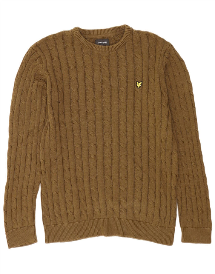 Lyle & Scott Jungen-Pullover mit Rundhalsausschnitt, 15–16 Jahre, Khaki