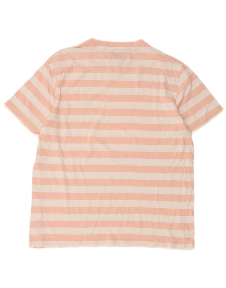 Penguin Herren-T-Shirt aus Baumwolle, groß, rosa gestreift