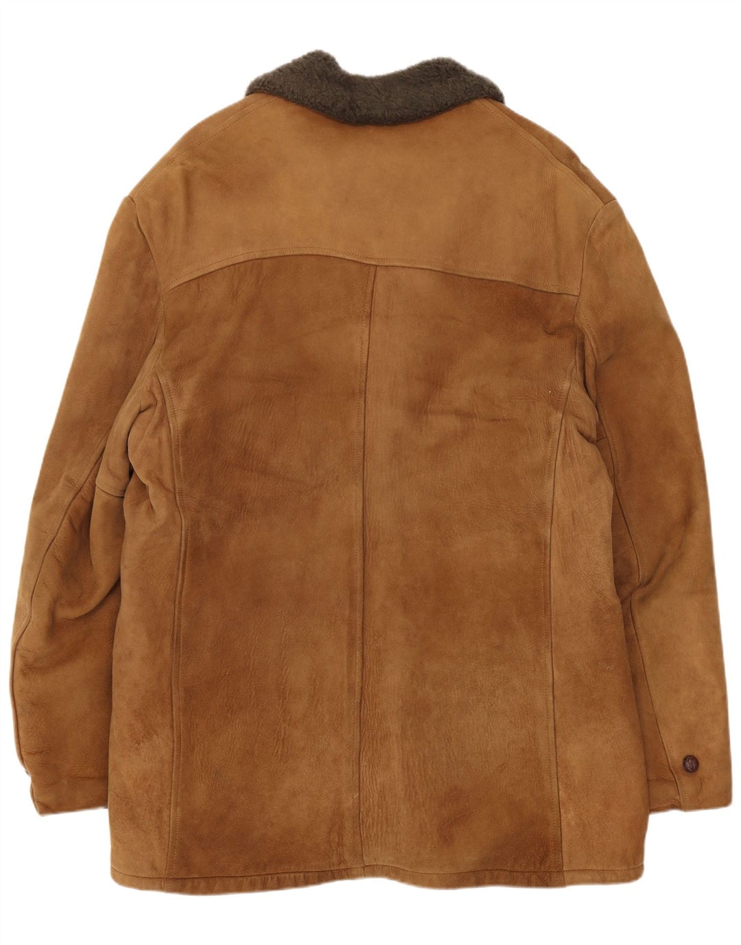 Vintage Herren Shearling Jacke UK 38 Mittelbraun