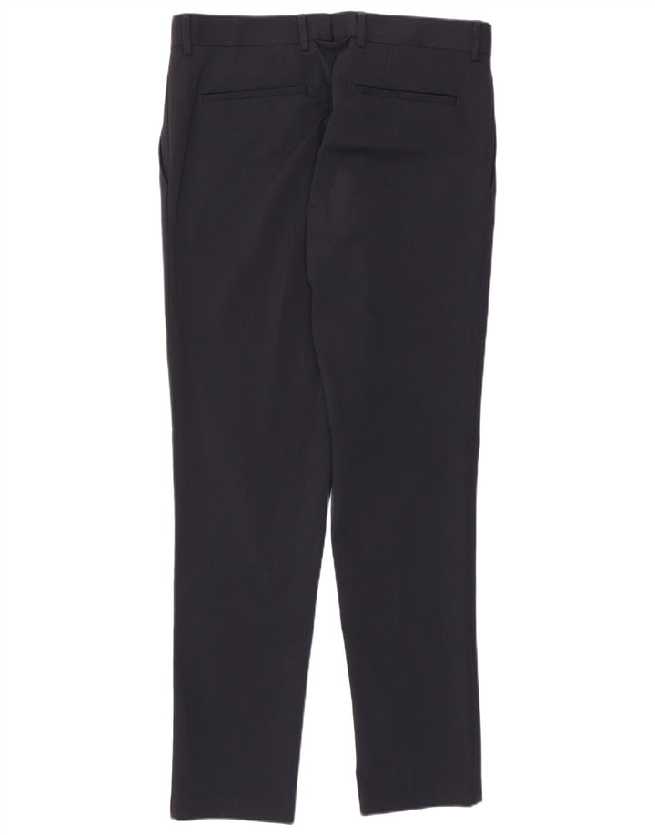 Schmale Freizeithose für Herren von Zara, EU 40, Mittel W31 L30, Marineblau, Polyester