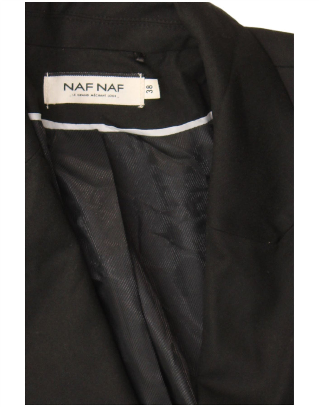 Naf Damen Zweireiher-Blazerjacke EU 38 Mittelschwarz
