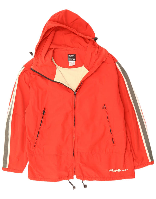 JET SET Herren-Windbreakerjacke mit Kapuze, UK 42, XL, Rot, Farbblock