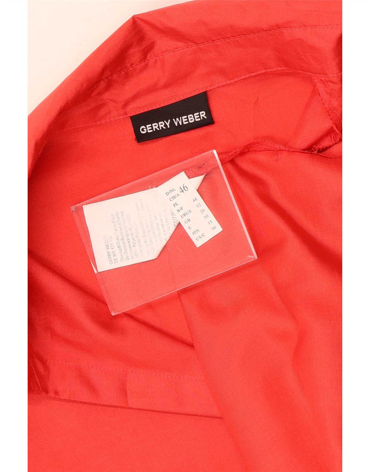 Gerry Weber Damen Kurzarm-Hemdbluse UK 20 2XL Rot Polyester