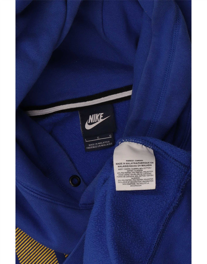 Nike Herren-Kapuzenpullover mit Grafik, groß, aus blauer Baumwolle