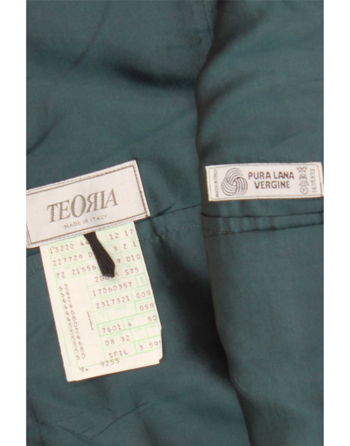 Vintage Herren 2-Knopf-Blazerjacke IT 52 XL Marineblau kariert
