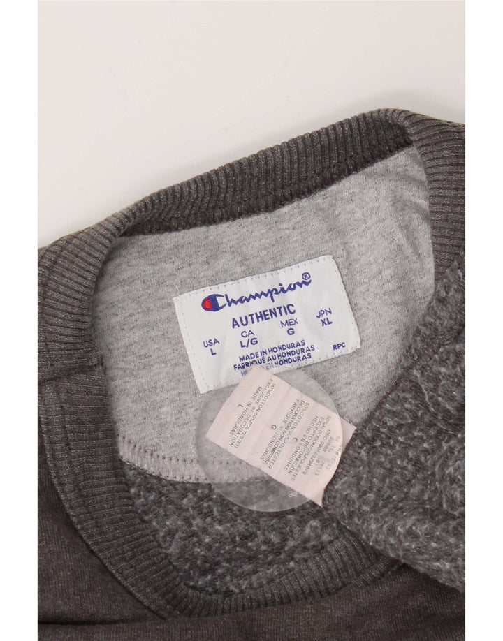 Champion Herren-Sweatshirt-Pullover, große graue Baumwolle