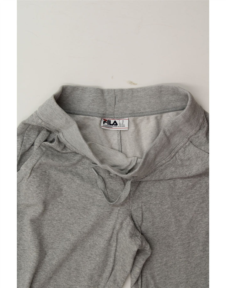 FILA Womens Tracksuit Trousers Joggers UK 14 Medium  Grey Cotton Vintage Fila and Second-Hand Fila from Messina Hembry 