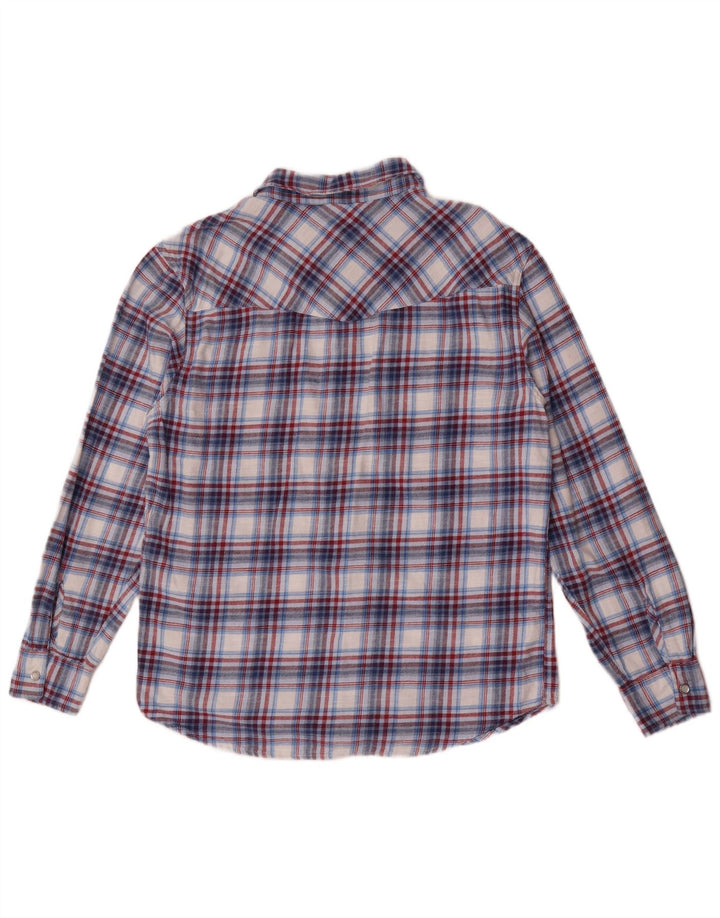 Levi's Herren-Flanellhemd aus mittelblau karierter Baumwolle