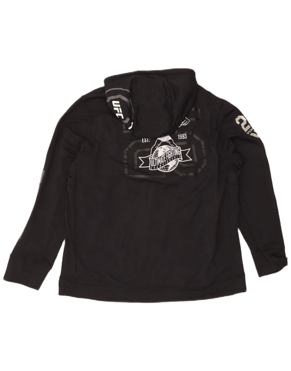 Reebok Herren Graphic Zip Hoodie Pullover 2XL Schwarz Nylon