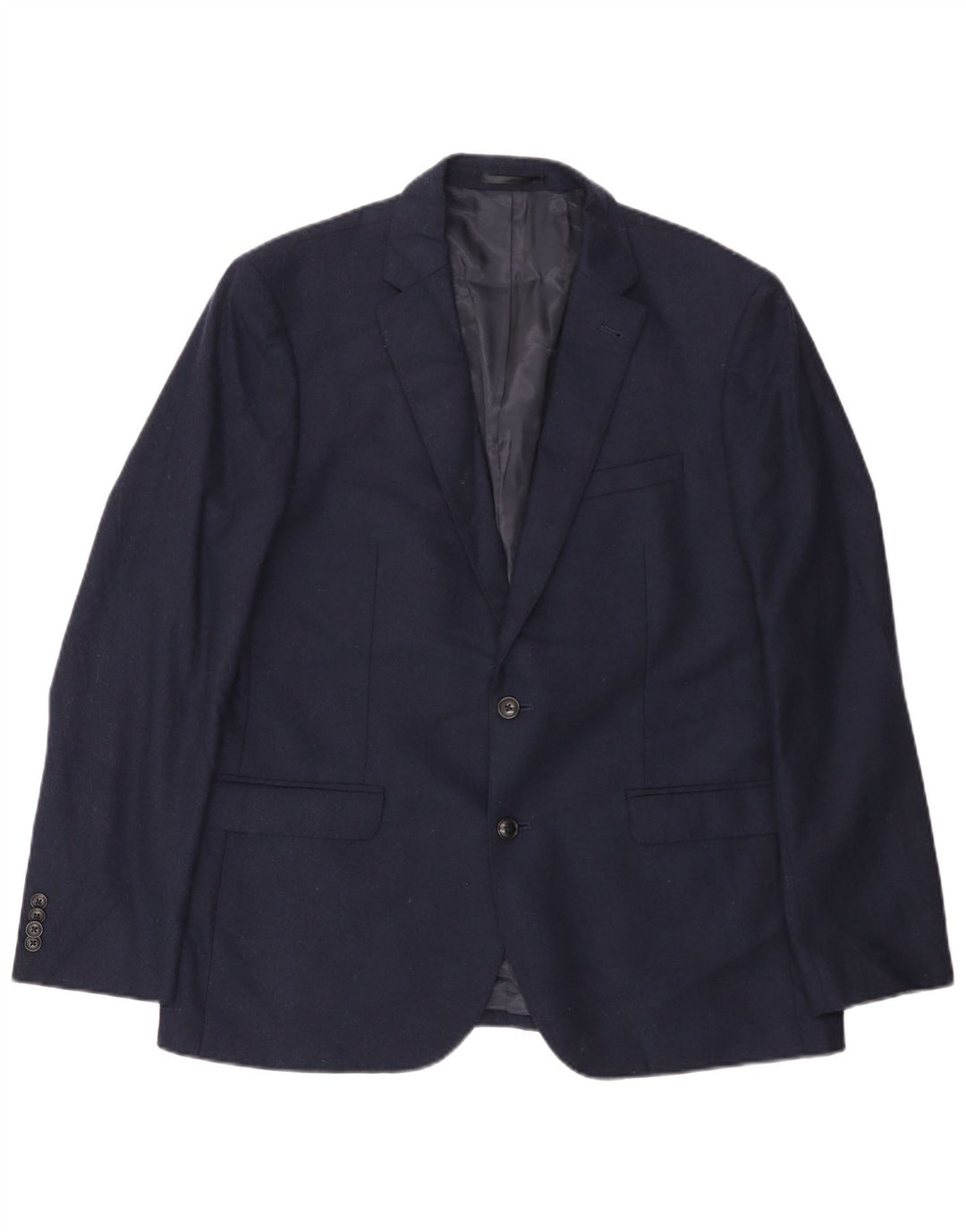 John Lewis Herren-Blazer mit 2 Knöpfen, UK 44, 2XL, marineblaue Wolle