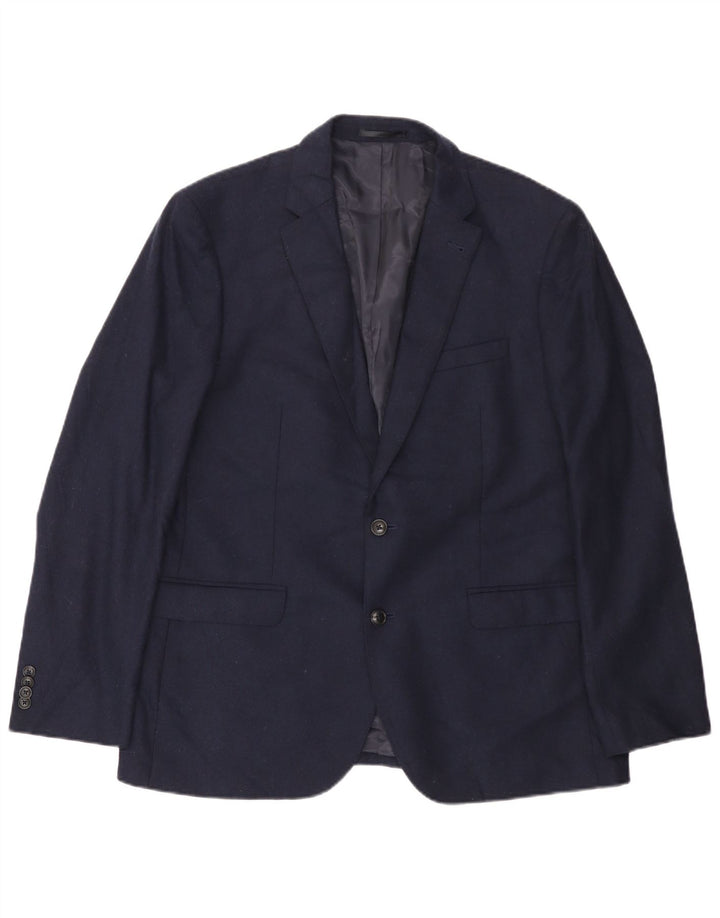 John Lewis Herren-Blazer mit 2 Knöpfen, UK 44, 2XL, marineblaue Wolle