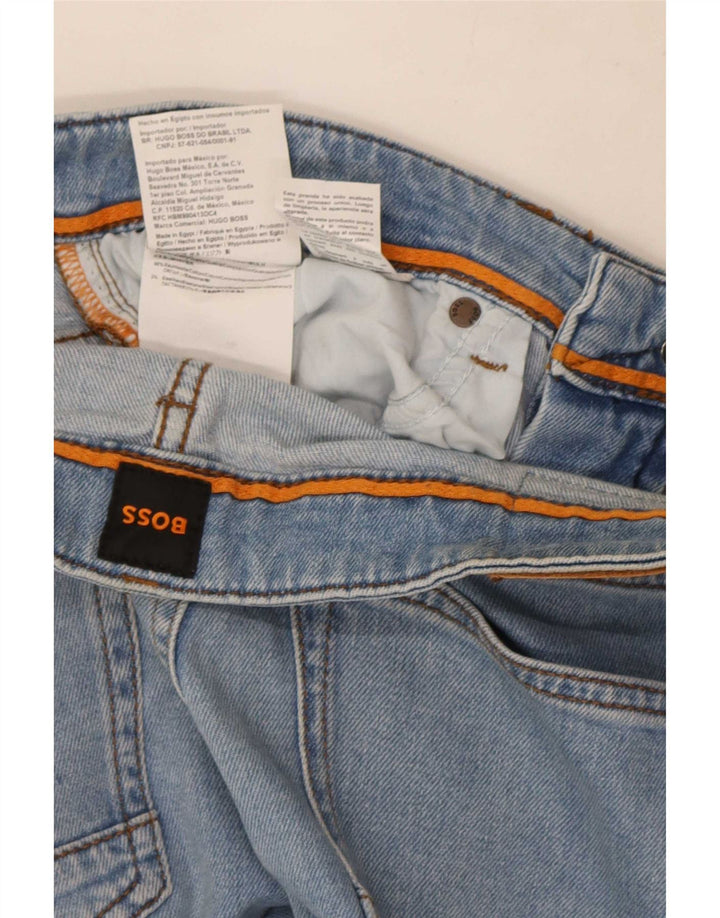 Hugo Boss Herren Slim Jeans W30 L32 Blaue Baumwolle
