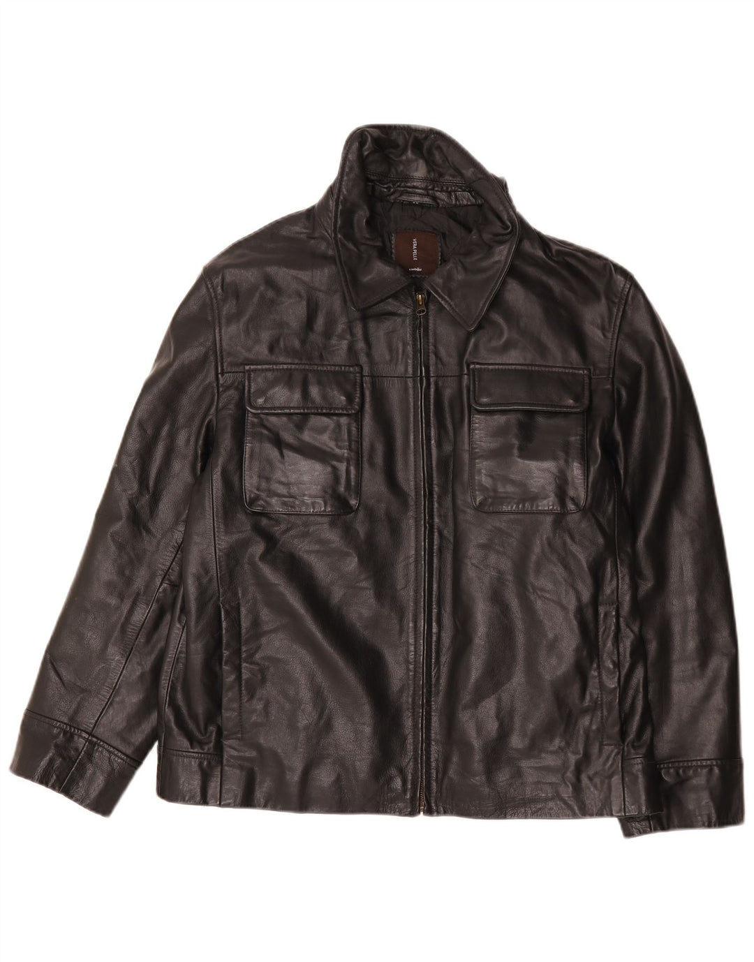 Conbipel Herren Lederjacke UK 40 Großes schwarzes Leder